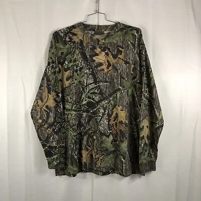 Vintage Mesh Camo Shirt Mossy Oak Jersey Pocket T Men’s L/XL • $28