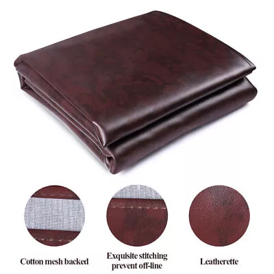 7/8/9ft Heavy Duty Fitted Leatherette Pool Table Billiard Cover Protector Brown • $33.15