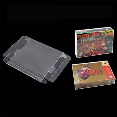 5PC Box Protectors For SNES / N64 / ATARI JAGUAR Games Super Nintendo 64 CIB • $6.99