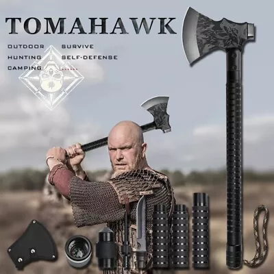 18inch Tactical Tomahawk Throwing Hatchet Axe Fixed Blade Survival Hunting Knife • $39.99