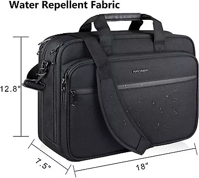 18  Laptop Bag Briefcase Fits Up To 17.3 Inch Travel Business Expandable Large B • $93.30