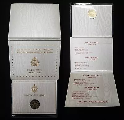 Vatican Commemorative Coin 2013 Sede Vacante Mmxiii. IN Blister Prägefris 65764 • $75.29