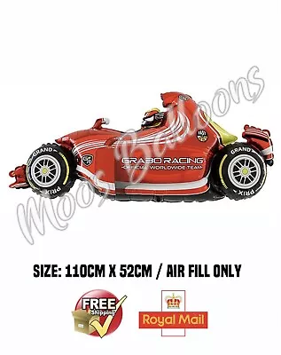 Red Racing F1 Car Balloon Birthday Party UK Seller • £3.97