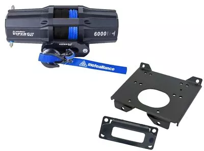 Viper 40 Feet Winch 6000 Lb Blue With Mount For Polaris RZR S4 1000 2016-22 • $459.98