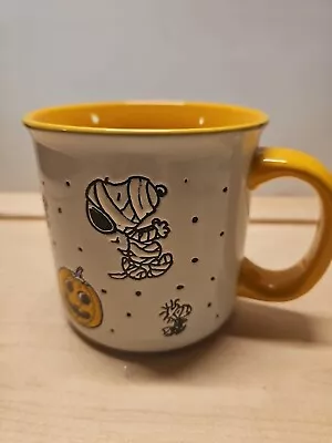 Large Peanuts Snoopy Halloween Coffee Mug Mummy Snoopy ~ New Without Tags  • $16.95