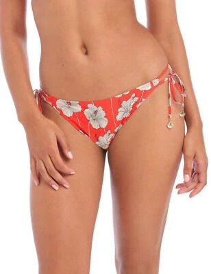 £15.60 • Buy Freya Hibiscus Beach Tie Side Bikini Brief Bottoms Swimwear Pant 201275 Sunset