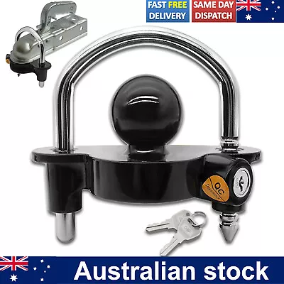 $31.99 • Buy Universal Caravan Hitch Trailer Hitch Coupling Tow Ball Lock High Security
