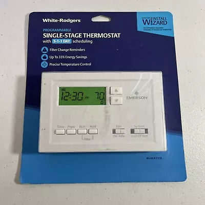 White-Rodgers Programmable Single Stage Thermostat With 5-1-1 Scheduling P210 • $33.51