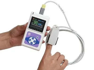 Contec Handheld Pulse Oximeter CMS-60D Fingertip Colour Display SpO2 • £199.99