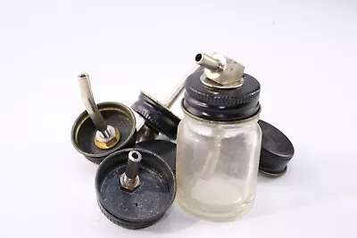 Lot Of VTG Binks Wre Airbrush Small Glass Bottle Jar Assembly W Extra Covers • $14.99