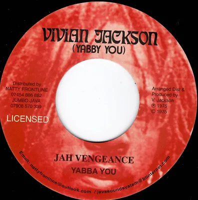 Yabba You* - Jah Vengeance  (7  RP) (Near Mint (NM Or M-)) - 2928466882 • $15.95