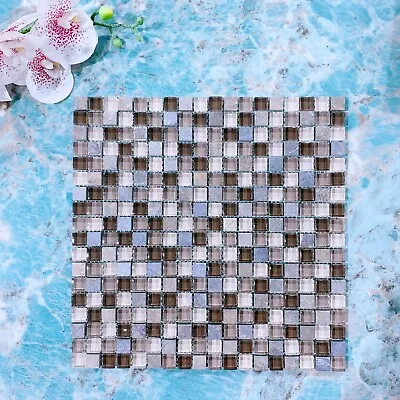 Glass Mosaic Tiles Shower Wall At Unbeatable Durable Quality Ceramic - 12  X 12  • $4.99