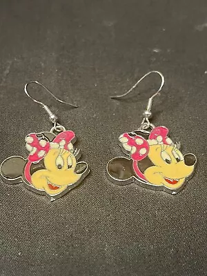 Minnie Mouse Cartoon Character Dangling Earrings-FJ75007 • $14