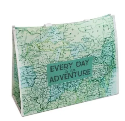 £3.99 • Buy Eco-Friendly Shopping Bag Shopper Handles Tote Reusable Strong Map World Travel