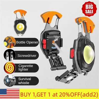 New Multifunctional Mini Keychain Light Highlight COB Work Light Portable USB • $10.49