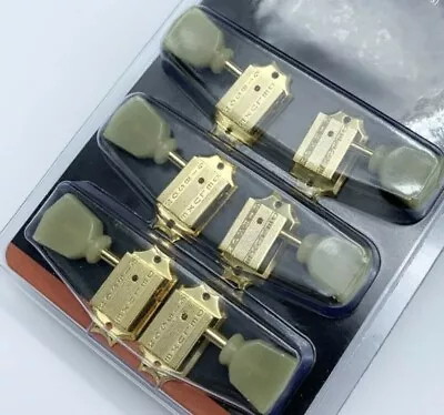 Genuine GIBSON Deluxe Tuner 3x3 GOLD & Mint Pearloid Button For LP SG Guitar • $249.99