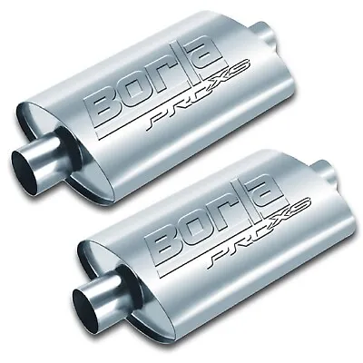 Borla 40364 Set Of 2 ProXS Universal 19  Oval Mufflers With 2.5  Center In / Out • $231.98