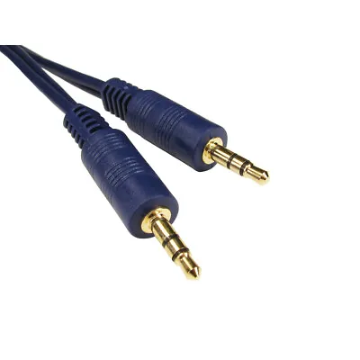 Aux Cable 3.5mm Jack Audio Cable Male To Male Shielded Headphone Lead Stereo • £2.49