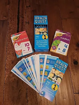 Deck 1 & 2 Brain Quest Grade 1 (Ages 6-7)  750 Questions Each - 4th Edition • $15