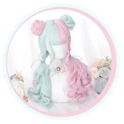Alicegarden Harajuku Soft Lolita Wig  Carousel  Makaron Lolita Long Curly Hair • £27.59