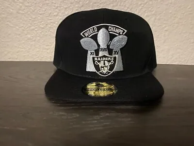 RAIDERS Las Vegas Oakland Los Angeles 3X Super Bowl Champs Snapback Cap Hat NEW • $22