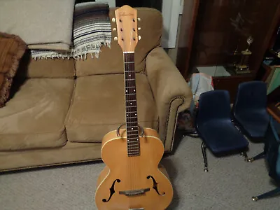 Vintage Silvertone Acoustic Archtop Guitar With Pickup • $300