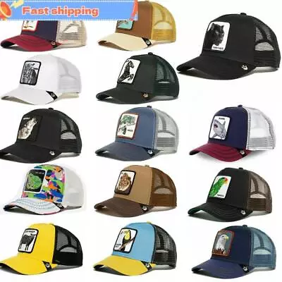 Men Animal Farm Trucker Mesh Baseball Hat Goorin Bros Style Snapback Cap Hip Hop • $11.99