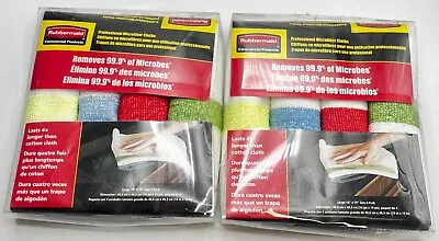 LOT OF 2 Commercial Professional Microfiber Cloths 4 Pack Multi Colored • $4.99