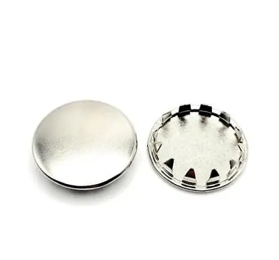 1 1/8” Metal Snap In Panel Plugs Nickel Plated Steel Hole Cover Bright Finish • $13.95