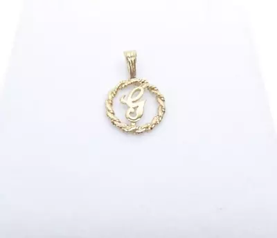 9ct Gold Pendant Letter Initial G Yellow Gold With Gift Box • £42