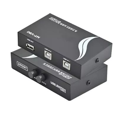 USB 2.0 Sharing Manual Switch Box Hub 2 PCS Share 1 USB Device For 2 Port • $15.17