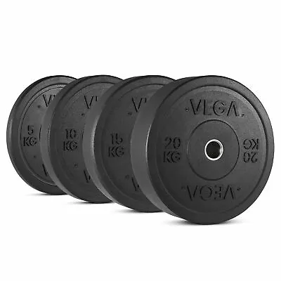 Vega Bumper Weight Plate 2” Olympic Rubber Crumb Home Gym Powerlifting Disc  • £26.49