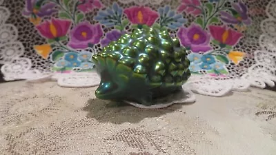 Zsolnay Green Eosin Hedgehog Figurine • $185.68