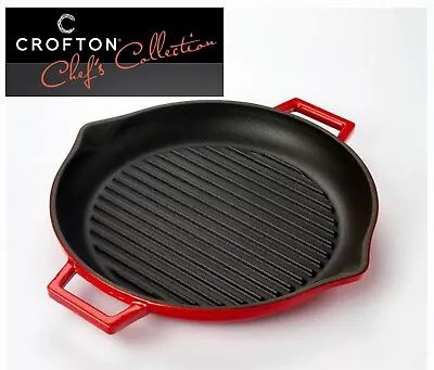 Crofton Cast Iron Enamel Grill Plate Chef's Collection 59840 36.5cm X 34cm • $95