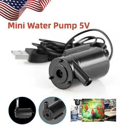 USB Micro Mini Submersible Water Pump For Fish Tanks Aquarium Fountain DC Motor • $6.85