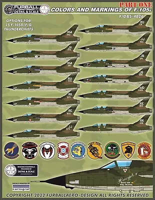 1/48 Furball Colors & Markings Of F-105s Part I • $20.99