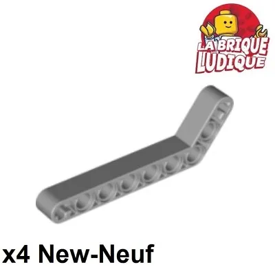 LEGO Technic 4x Liftarm 1x9 Bent (7-3) Thick Grey/Light Bluish Gray 32271 New • $3.28
