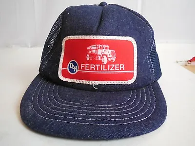 E3 Vintage Denim & Mesh D&H Fertilizer Hat Mesh Snapback Cap USA  • $59.99