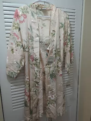 Vintage Sears Inner Most Intimates Floral Lingerie Robe And Gown • $63.75