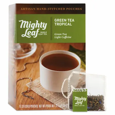 Mighty Leaf Tea Whole Leaf Tea Pouches Green Tea Tropical 15/Box • $19.99