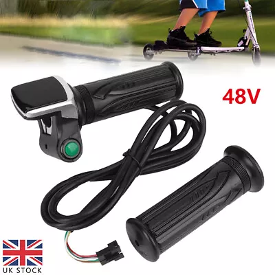 48V E-bike LCD Thumb Twist Throttle Electric Bicycle Handlebar Conversion Kit UK • £11.50