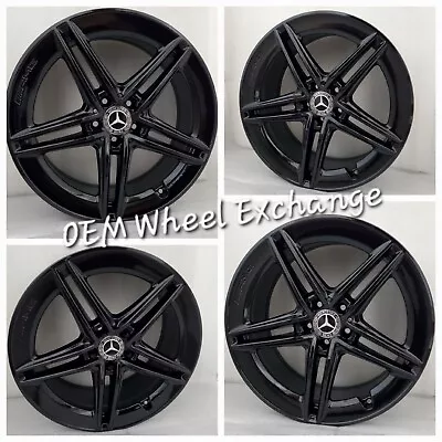 Original 19  Mercedes C63 AMG OEM Wheels Gloss Black Rims 20 18 C43  ($2385-obo) • $2385