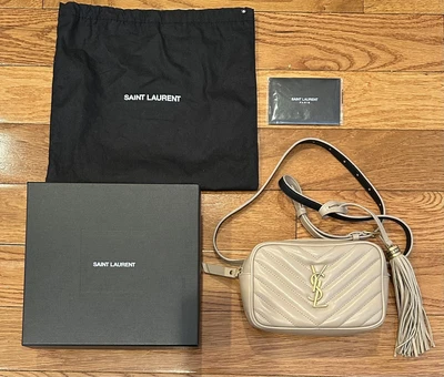 $900 • Buy Yves Saint Laurent Lou Leather Crossbody Belt Bag Beige