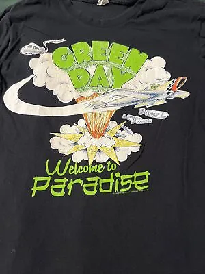 Green Day Welcome To Paradise Graphic Band Tee Vintage Style Size S • $10