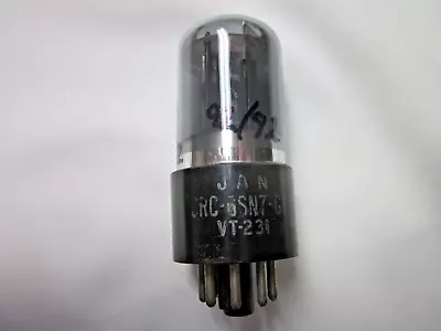RCA JAN 6SN7GT (VT-231) Vacuum Tube  Tested STRONG -  Black Plates - USA Made • $69.95
