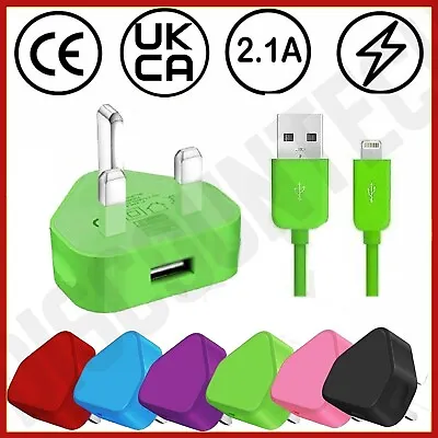 £2.89 • Buy Charger Plug Adaptor & USB Cable Lead For IPhone 11,11 Pro Max, 12, XS, X, 8 7 8