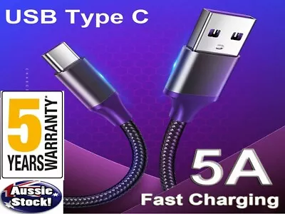 £11.18 • Buy 5A Type C USB-C Charger Fast Charging Sync Data Cable For Samsung S10 S8 HTC LG