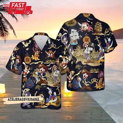 Disney Pirates Of Caribbean Hawaiian Shirt Disney Hawaiian Shirt Size S-5XL • $16.99