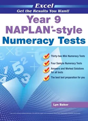 Excel Year 9 NAPLAN - Style Numeracy Tests • $20.95