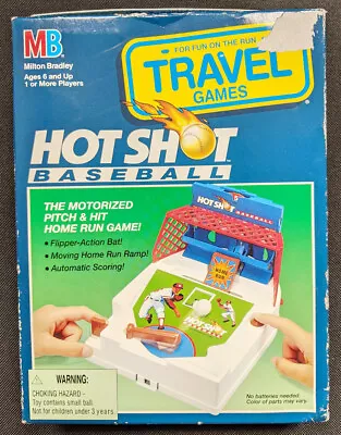 Hot Shot Baseball Travel Motorized Game Vintage Milton Bradley 1994 • $14.99